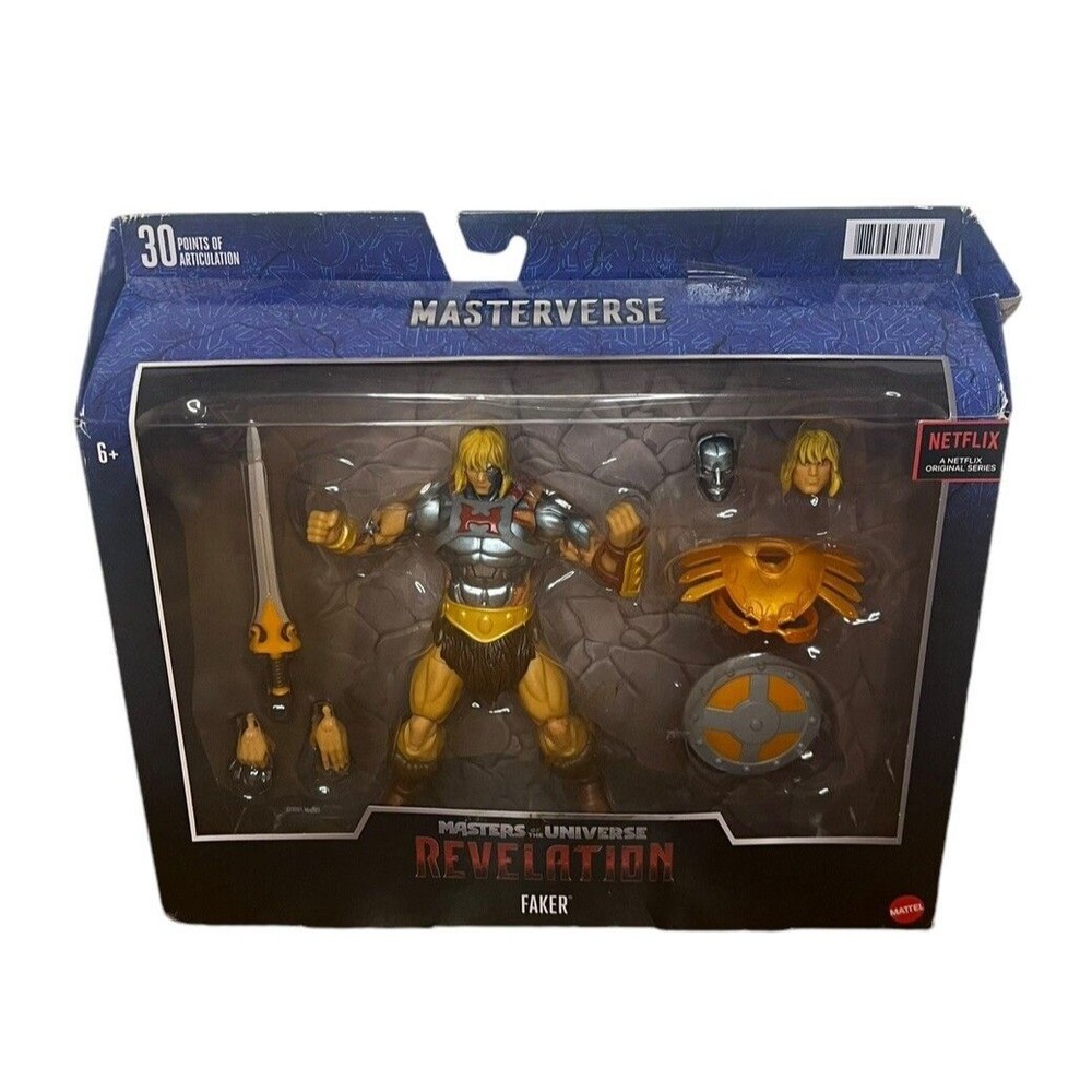 MASTERS of the Universe Revelation Deluxe FAKER Robot He-Man MOTU Netflix InHand